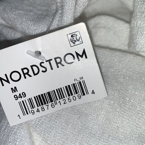 Rag and Bone The Knit Open Back Tee Shirt in White | Size M - Picture 9 of 9